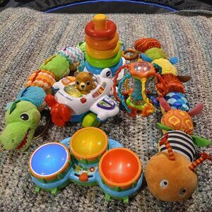 Lot of baby toys